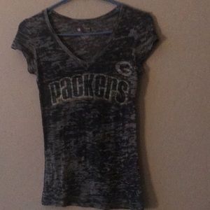 Greenbay Packer Tee, Woman’s size Small, V Neck